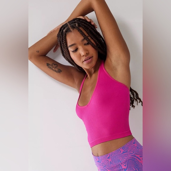 Urban Outfitters Pink Jackie Seamless Halter Top Size L Intimates & Sleepwear - Picture 1 of 7